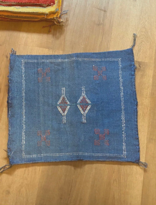 Housse de Coussin en soie de cactus Le Bleu de Nuit
