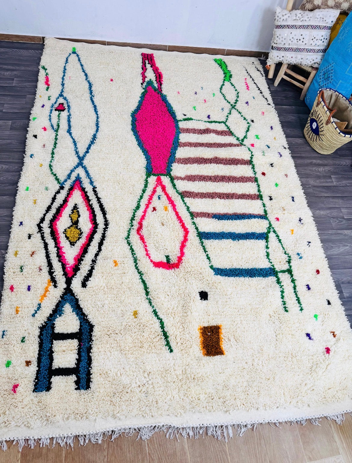 Magnifique Tapis Amazigh Maroc très rare