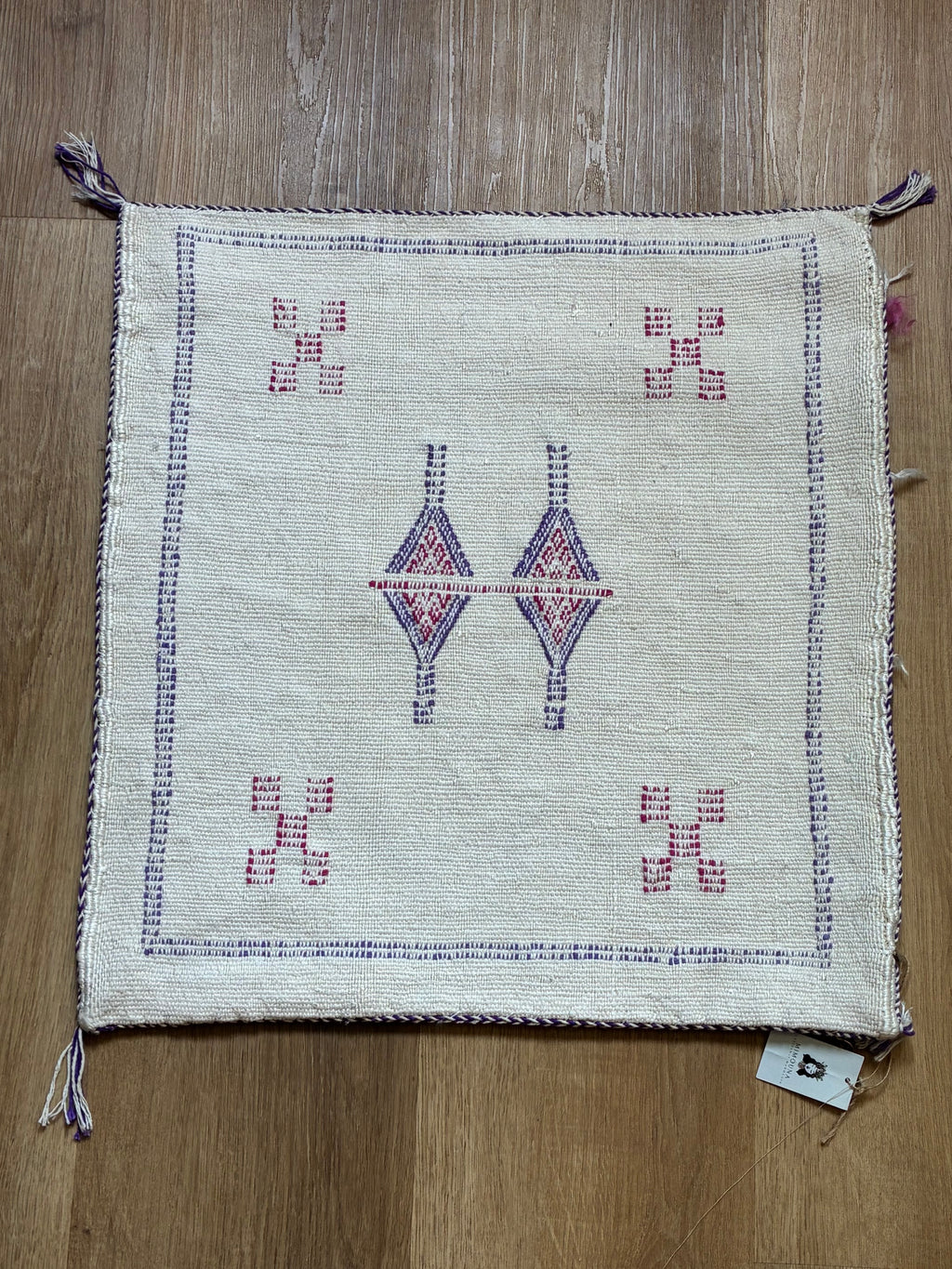 Housse coussin sabra soie de cactus Maroc